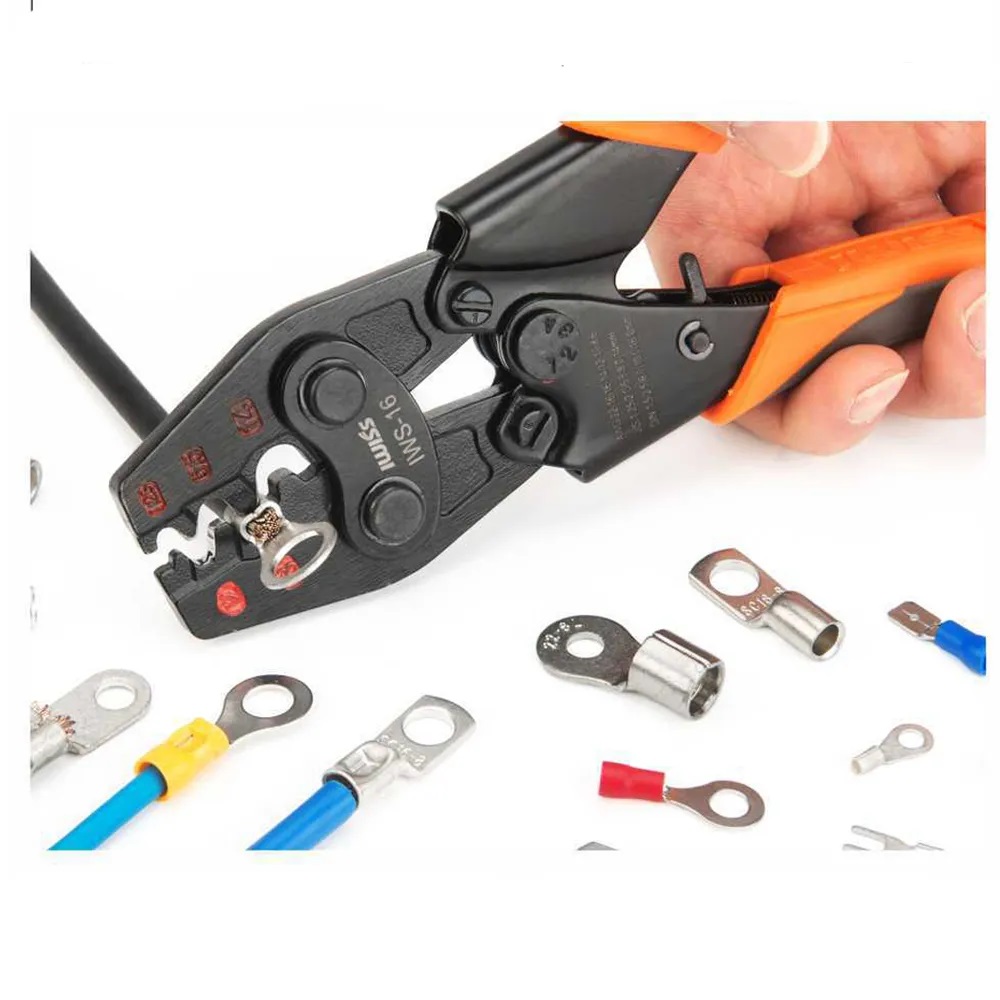 คีมย้ำหางปลาเปลือย IWISS IWS-16 ขนาด 22-6 AWG - Image 2