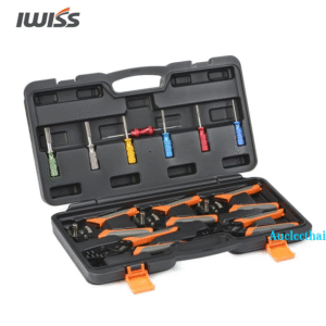 ชุดเครื่องมือย้ำพิน ซ่อมแซม ถอดขั้วต่อสายไฟฟ้ายานยนต์ IWISS KIT-DC01 12ชิ้น