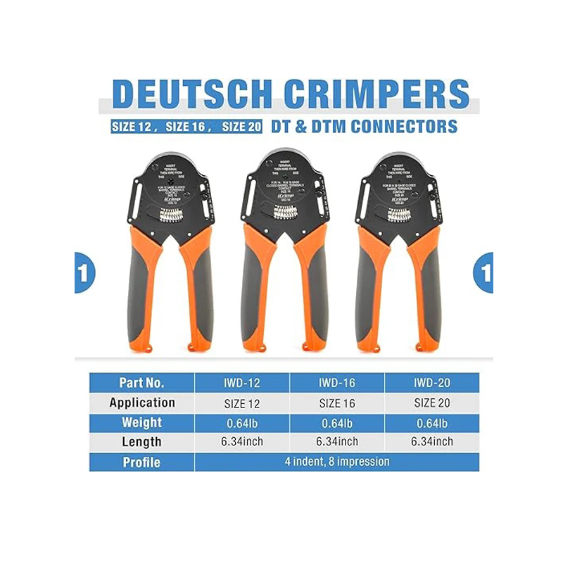 ชุดเครื่องมือย้ำพิน ซ่อมแซม ถอดขั้วต่อสายไฟฟ้ายานยนต์ IWISS KIT-DC01 12ชิ้น - Image 5