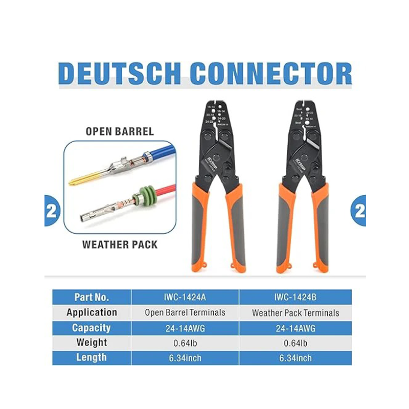 ชุดเครื่องมือย้ำพิน ซ่อมแซม ถอดขั้วต่อสายไฟฟ้ายานยนต์ IWISS KIT-DC01 12ชิ้น - Image 6