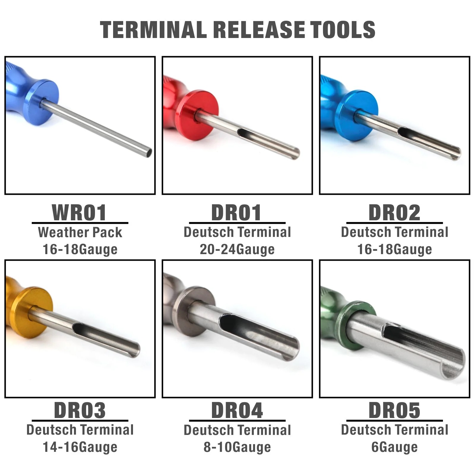 ชุดเครื่องมือย้ำพิน ซ่อมแซม ถอดขั้วต่อสายไฟฟ้ายานยนต์ IWISS KIT-DC01 12ชิ้น - Image 8
