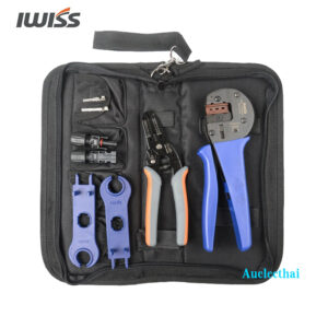 ชุดเครื่องมือย้ำสายไฟโซลาร์เซลล์ คีมเข้าหัว MC4 IWISS IWS-18123
