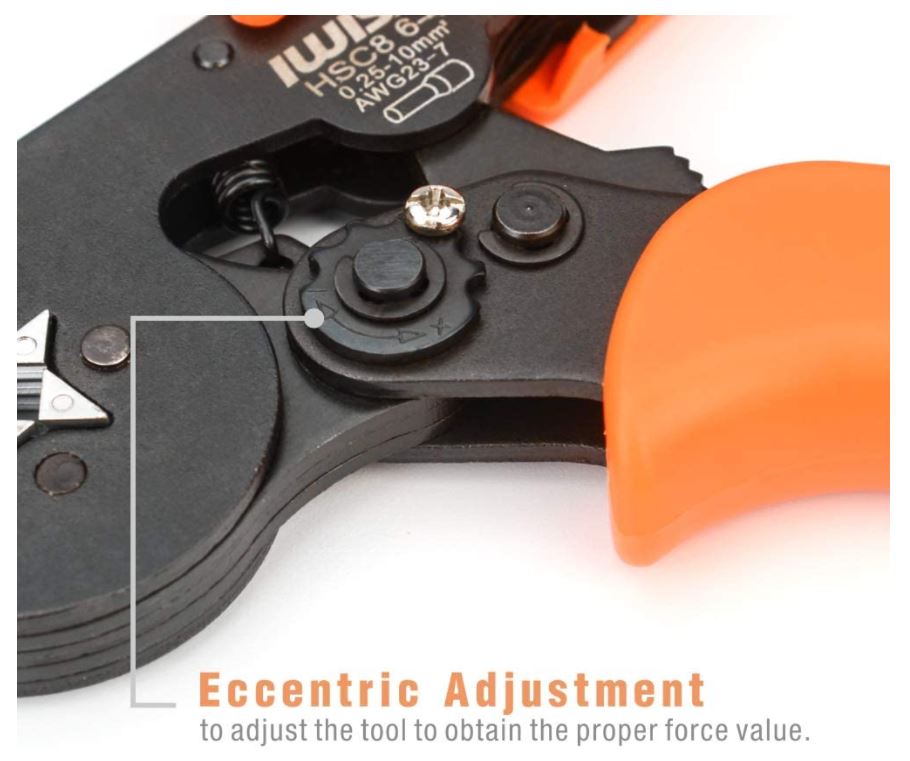 IWISS HSC8 6-4 คีมย้ำหางปลาคอร์ดเอ็น 0.25 mm.² - 6.00 mm.²แบบ 4เหลี่ยม - Image 9