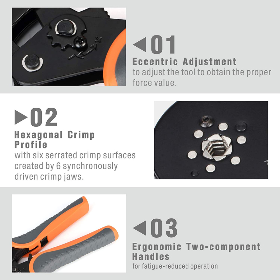 คีมย้ำหางปลาคอร์ดเอ็น IWISS CORD END HSC8 16-6 0.5-16mm2 - Image 2