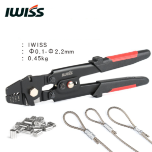 IWISS คีมตัด+ย้ำลวดสลิง ปลอกย้ำสลิงแบบร่องคู่ ปลอกอลูมิเนียมย้ำทรงเลข8 ปลอกอลูมิเนียม 0.1-2.2 มม